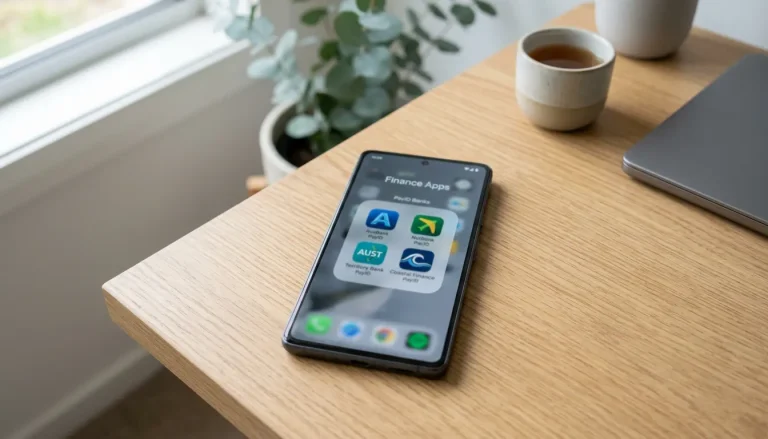 Australian bank apps that support PayID open on a smartphone