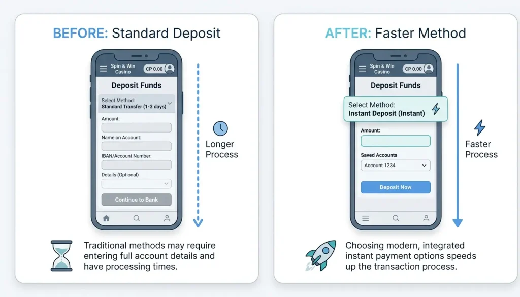 How choosing PayID over a bank transfer changes a casino payment