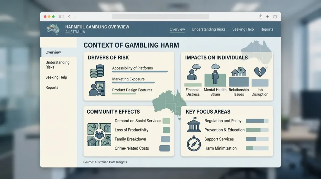 The scale of gambling harm in Australia shown as a simple overview