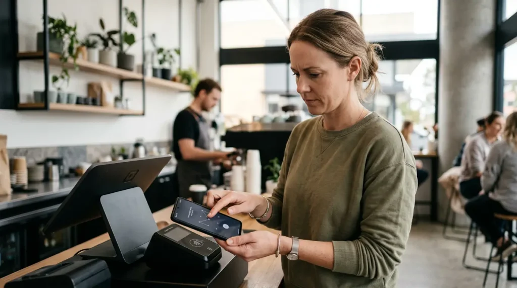Player keeping a phone secure while making mobile casino payments