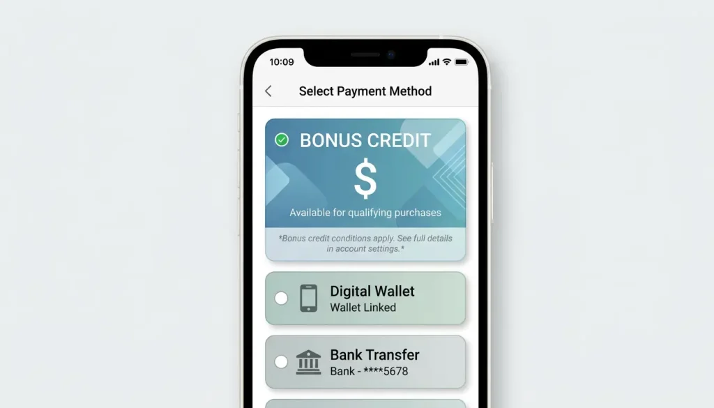 A no deposit bonus shown as marketing credit rather than free cash