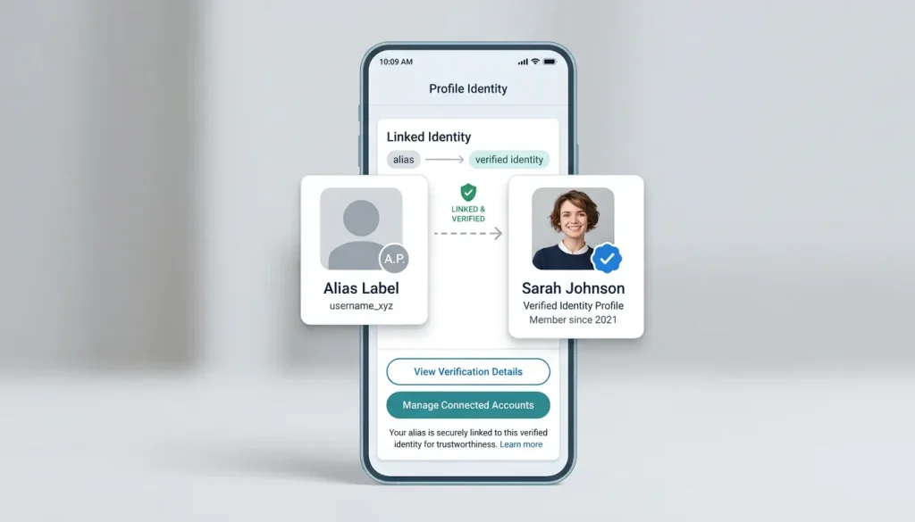 A PayID alias linked back to a real identity behind the account