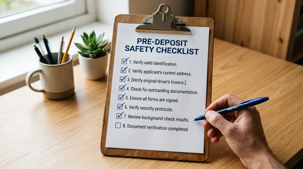 Checklist of operator-level safety steps to take before depositing at a PayID casino